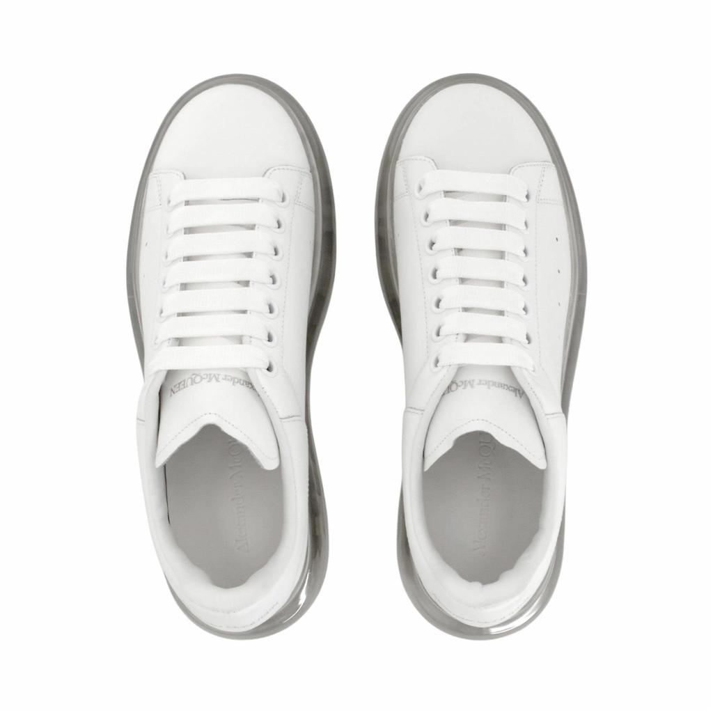 Alexander Mcqueen Oversized Sneaker Cow Leather Low Top Stylish Skateboarding Shoes Men's White 604232WHX989000