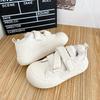6633 aksamitne buty na platformie z rzepami białe buty damskie 2024 nowe zimowe buty na deskę uniwersalne buty z torbą bawełniane buty