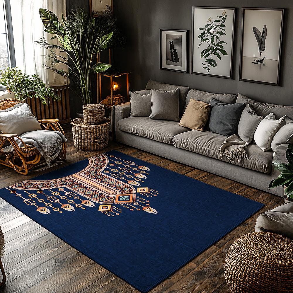 

Cozy Persian Rug Non Slip Doormat Vintage Area Rug Boho Home Decor Turkish Carpet Entryway Mats Washable Floor Rug Modern Living 50cm x 80cm