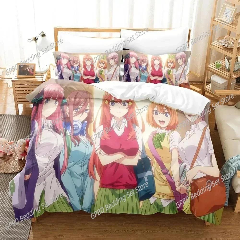Anime Quintessential Quintuplets 3D NEW Duvet Cover Pillowcase Bedding Set Adult Boy Girl Bedroom Decoration Single Double Large