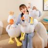 Cute Swan Plush Toy Crown Duck Doll Stuffed Animal Puppet Child Comfort Sleep Pillow