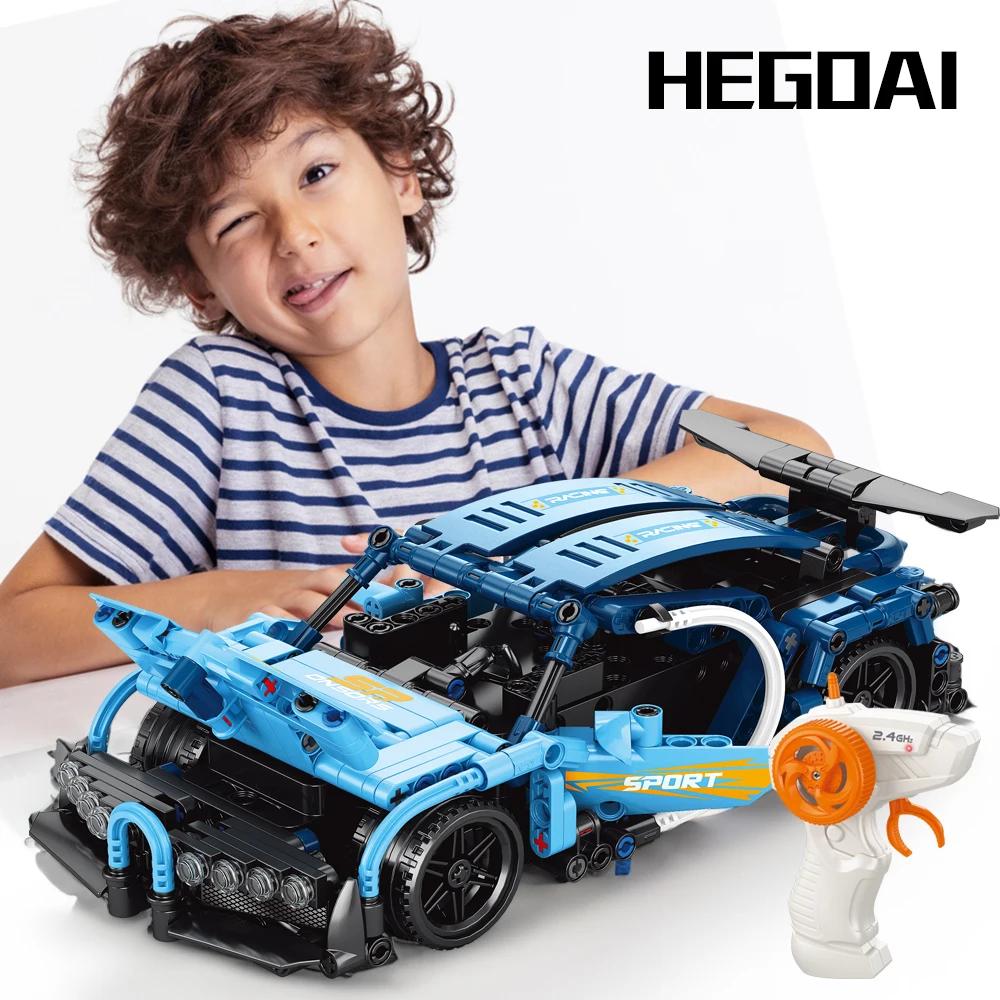 Remote Control Sports Car Building Block Set, 1:16 STEM RC Car Model Set for Boys Aged 7-14, Adult Collectible, 425 Pieces