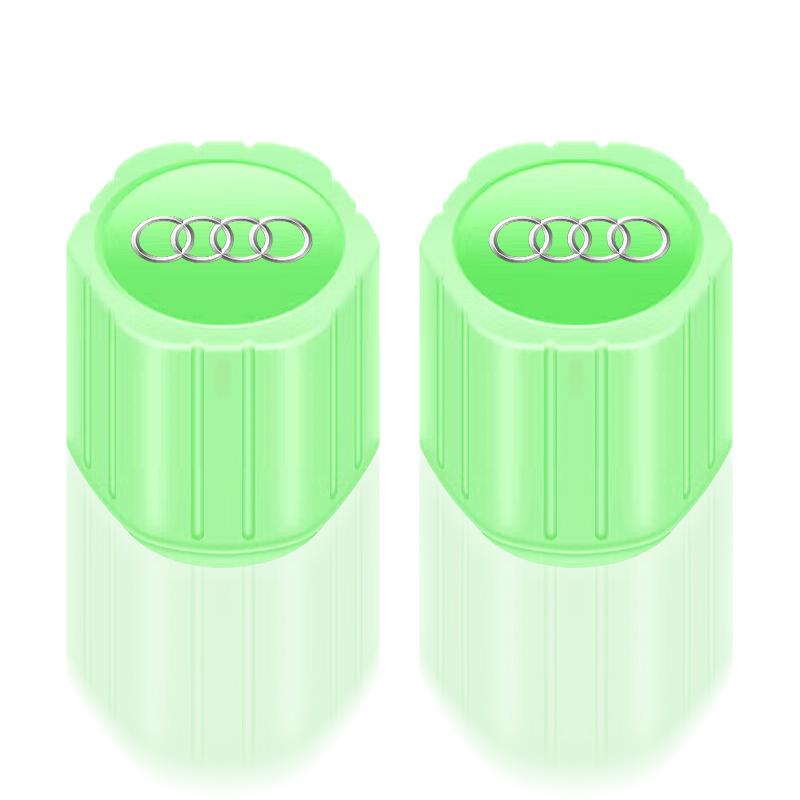 Luminous Car Tire Valve Caps Fluorescent Motorcycle Wheel Tyre for Audi C5 C6 C7 A4 B6 B8 B7 A6 A3 A5 Q3 Q5 Q7 8P S3 S5 S1 S4 S2 RS3 RS4 RS5 RS6 RS8