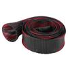 Braided Sleeve Expandable Casting Fishing Rod Pole Cover Protector (Black Red)