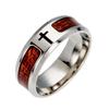 New Nordic Vikings Runes Amulet Life Tree Ring Men Stainless Steel Mosaic Wood Semi-circle Rings For Women Mens  Gift