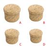 14/16/18/22cm Grass Hand-woven Storage Basket With Lid Weaving Snack Sundries Cosmetics Storage Box Household Storage