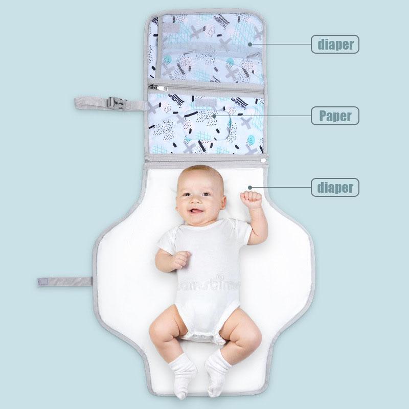 Waterproof Baby Changing Pad, Portable Diaper Changing Pads for Newborn Girl, Travel Changing Station Perfect for Baby Shower Gifts
