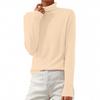Women's Slim Fit Temperament Wool Long Sleeve Seamless Turtleneck Sweater