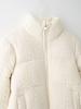 2024 Winter White Knitted Windproof Stand-up Collar Cotton Jacket