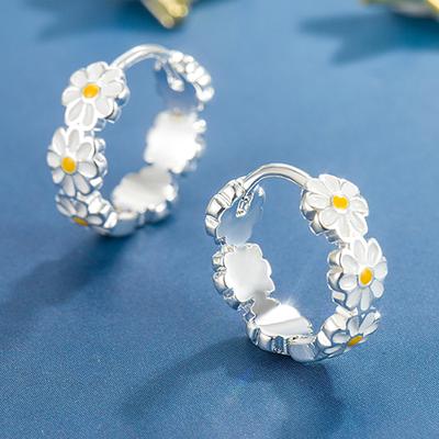 Daisy Earrings Mori Style Fresh Epoxy Japanese and Korean Style Ins Temperament Fashion Girl