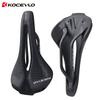 Ultra Lightweight Carbon Rail Bicycle Saddle Road Mountain Bikes Comfortable Hollow Design Leather Top