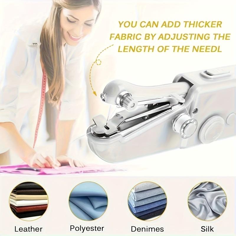 Portable Handheld Multifunctional Electric Sewing Machine Battery Powered Mini Sewing Machine for Home, Travel & DIY