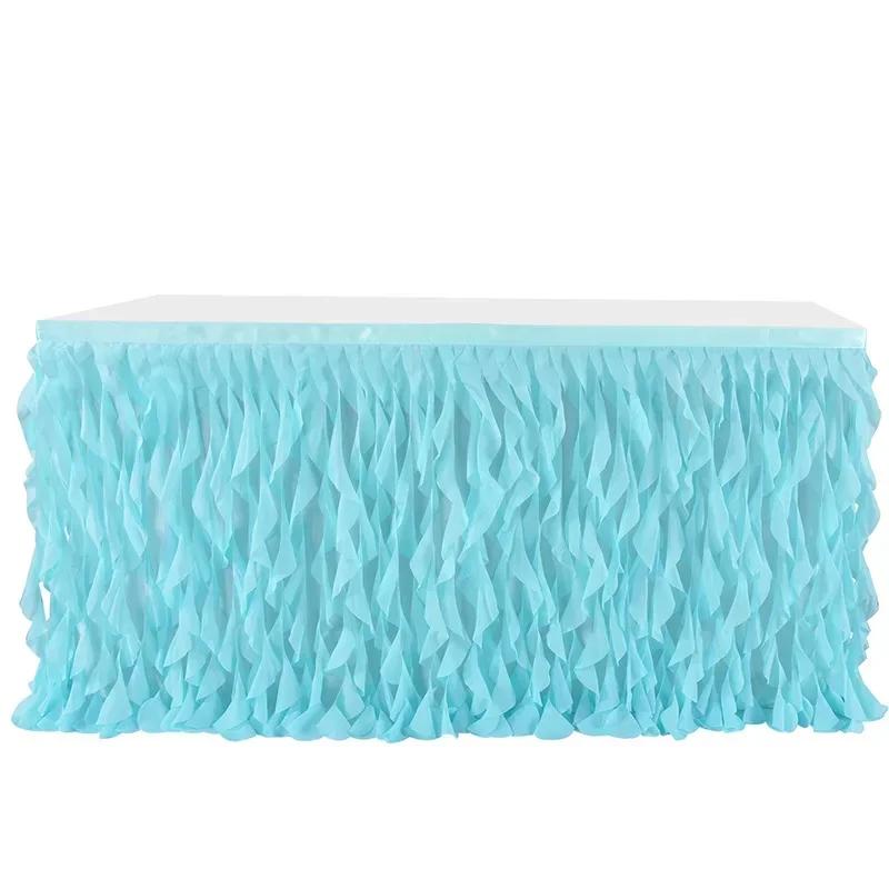 Wicker table skirt party birthday wedding chiffon curly  circumference dessert sign in  gauze  skirt