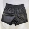 2025 Women's Solid Color PU Leather Waist-Cinching Shorts
