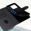 Etui z klapką obudowa ochronna portfel do xiaomi 15 pro skóra pu czarny
