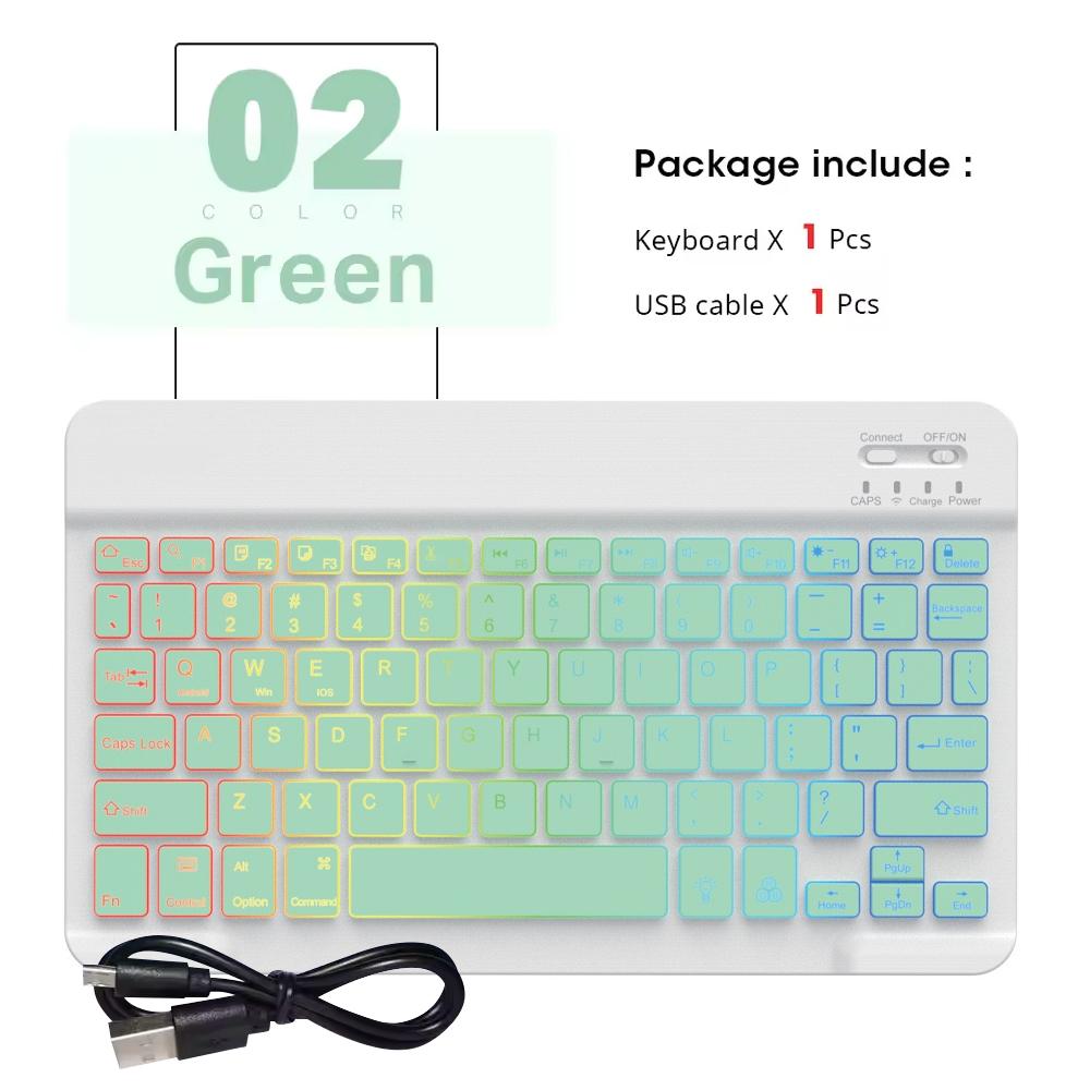 New Backlit Ultra-Thin Bluetooth Keyboard and Mouse For iPad Samsung Tablet Phone Wireless Keyboard Spanish / French