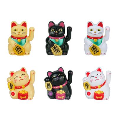Lucky Cat Ornament Accessories Automatic Waving Cartoon