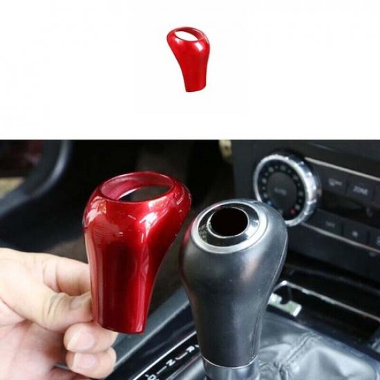 Gear Shift Knob Cover Trim 2004-2014 Bright Red Central Console For Benz C-Class
