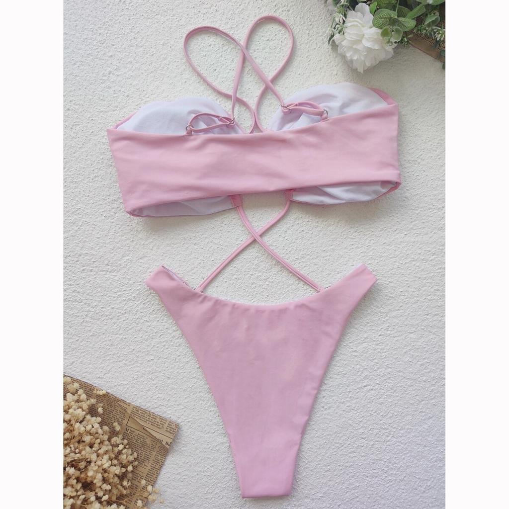 Sexy Frauen Einteiliger Badeanzug Bandeau Weibliche Badebekleidung Sexy Monokini Tanga Brasilianischer Badeanzug Halter Beachwear Badeanzüge