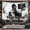 Wall Hanging Tapestry Custom NameCentral Cee Pattern Personalized Printed Fabric Wall Decor