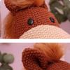Creative Stuffed Animals Toy Knitted Animal Doll Baby Comfort Rattle Doll Crochet Knit Toy Cute Little Bear Deer Knitted Animal