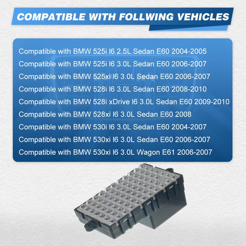 AC Heater Blower Motor Regulator Resistor for BMW 5 6 Series E61/E60/E63 67636988452 67326932438 3+2 Pins
