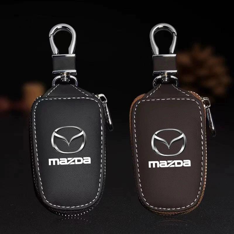 2025 Hot Colorfast Premium Car Smart Keychain Case Dust-proof Auto Key Organizer For Mazda 6 3 CX5 5 323 CX7 Demio Atenza Axela