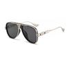 Luxury Steampunk Sunglasses Men Metal Square Pilot Shades UV400 Brand Dseigner Retro Popular