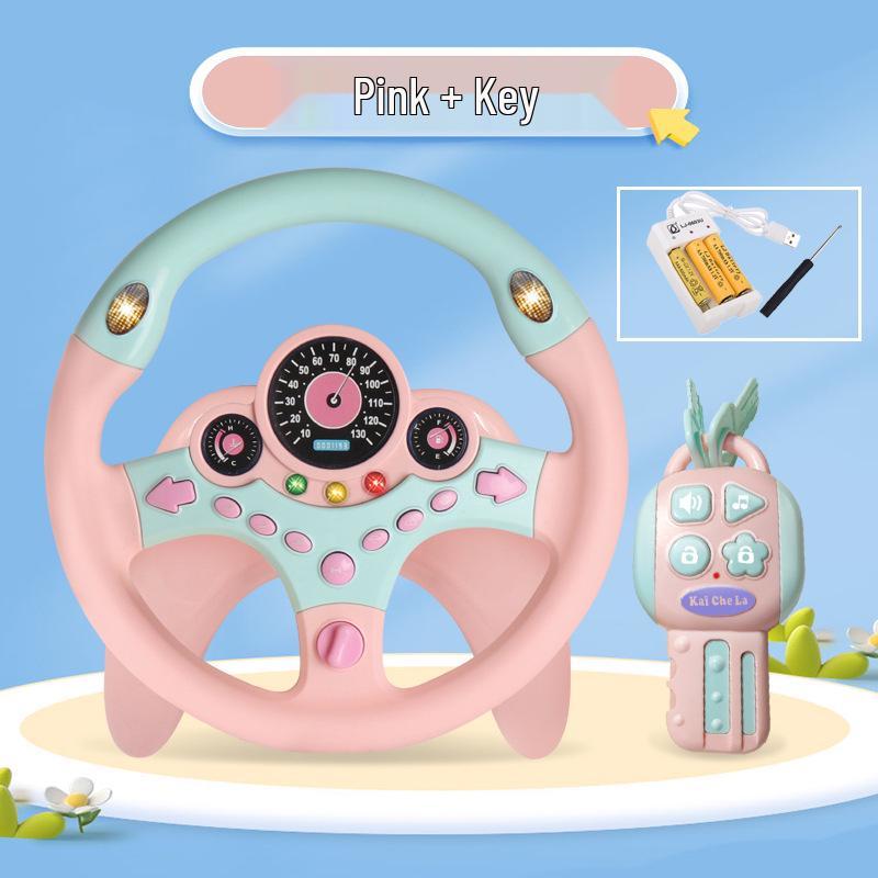 Kids' Large Passenger Seat Simulated Driving Toy with Base