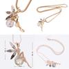 Angel Wing Necklace Floral Design Elegant Alloy Pendant Jewelry Gift For Women Special Occasion