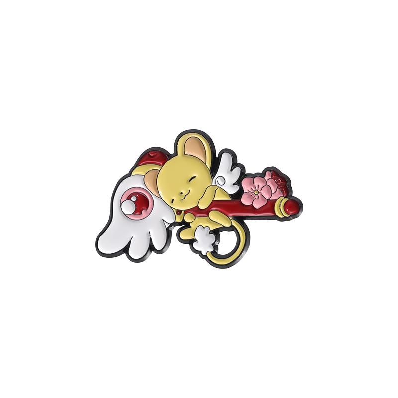 

Magical Girl Enamel Pins Custom Cute Bunny Bear Brooches Lapel Badges Animal Funny Jewelry Gift for Kids Friends
