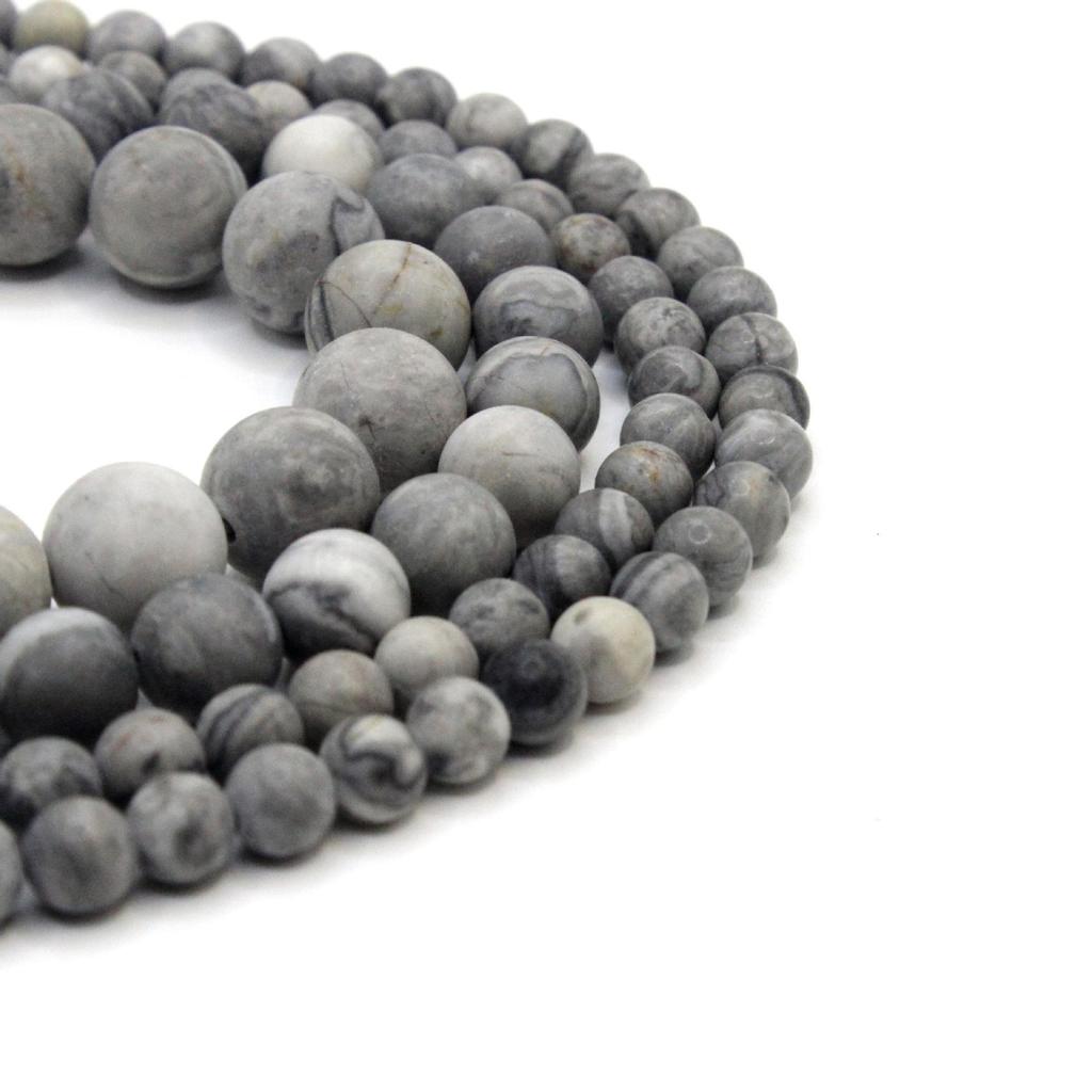 Frosted Matte Map Stone Beads for DIY Jewelry Making