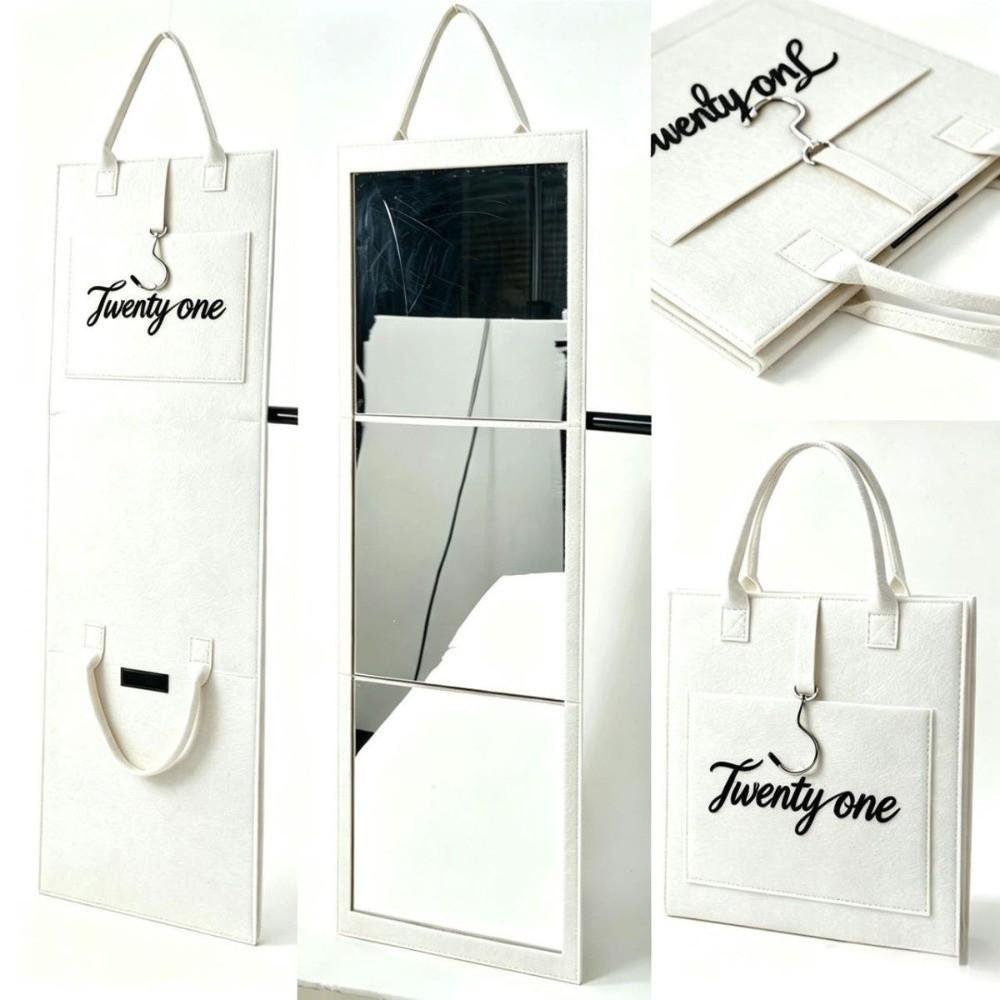 Thoughtful Protection Portable Folding Full-Length Mirror Multifunctional Makeup Mirror Camping