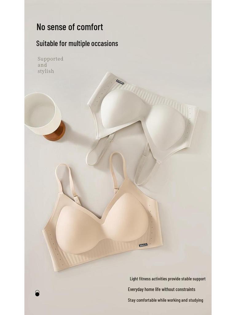 Seamless Wire-Free Uplift Bra: Soft, Supportive, Anti-Sagging Lingerie for Women.
