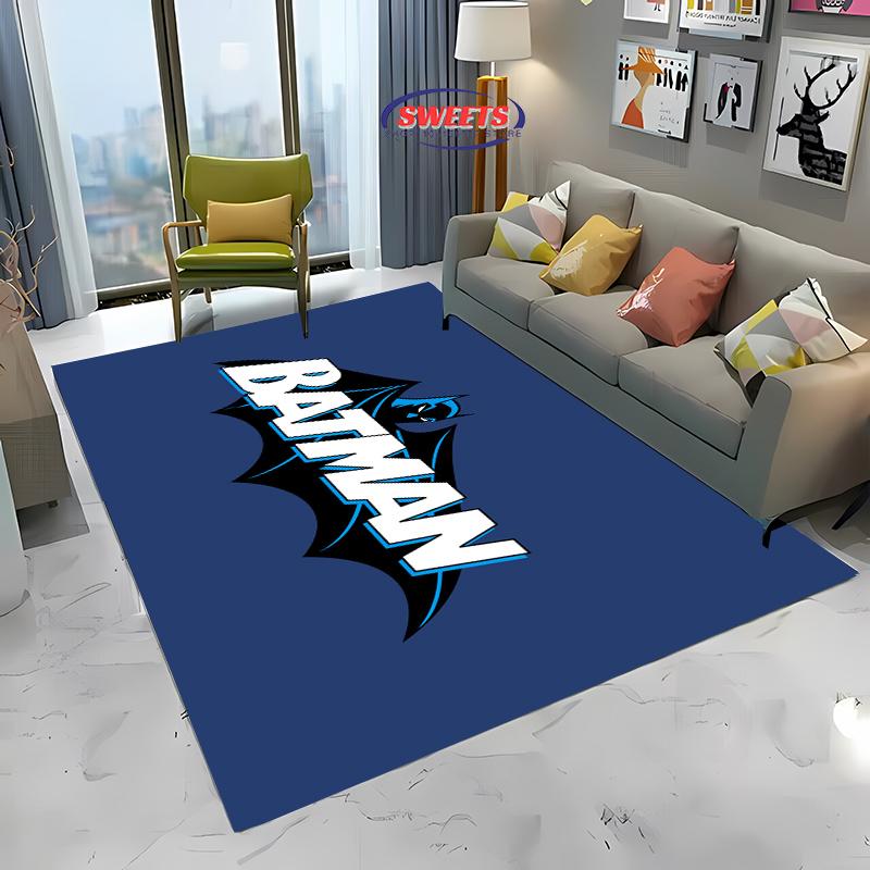 Koberec s motivem Batmana DC č. 2 Nové vydání!Protiskluzová Zvuková Izolace, Koberec do Obývacího Pokoje, Dětské Ložnice, Kancelářských Prostor, Odolná Rohož