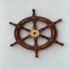 Wooden Ship Wheel Nautical Wall Decor, Maritime Coastal Beach House Helm Art Wooden Handle