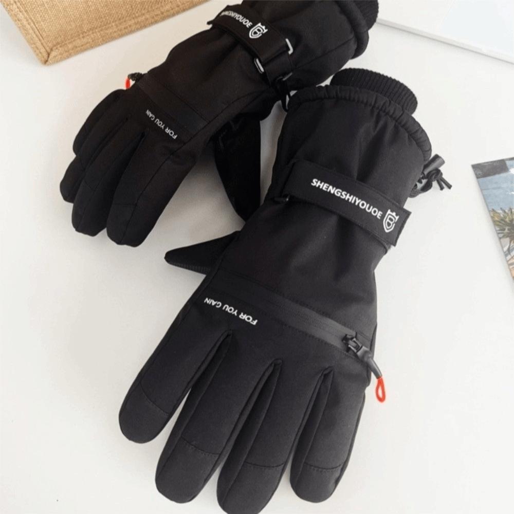 Thicken Winter Ski Gloves Plush  Gloves Warm Snowboard Gloves  Motorcycle