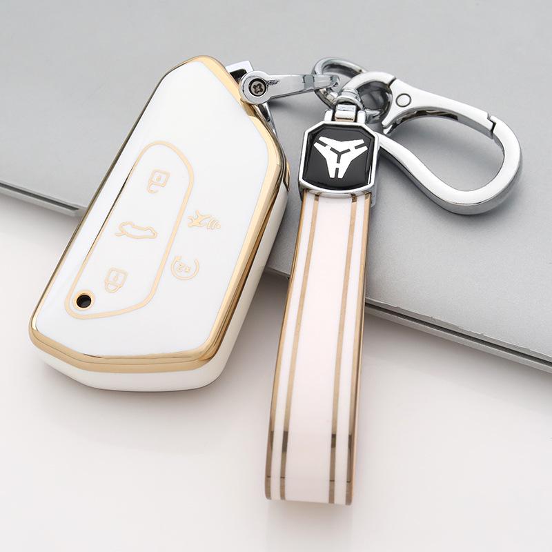 Funda para Llave Compatible con Volkswagen: Golf 8, ID.4 X, Crozz, Lamando L, ID.3, ID.6 Femenino, Talagon, Teramont X Hebilla de Carcasa.
