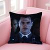 Hot Game D-Detroit Become Human Cushion Cover Pillowcase Short Plush Invisible Zipper Room Sofa Cushion Cover