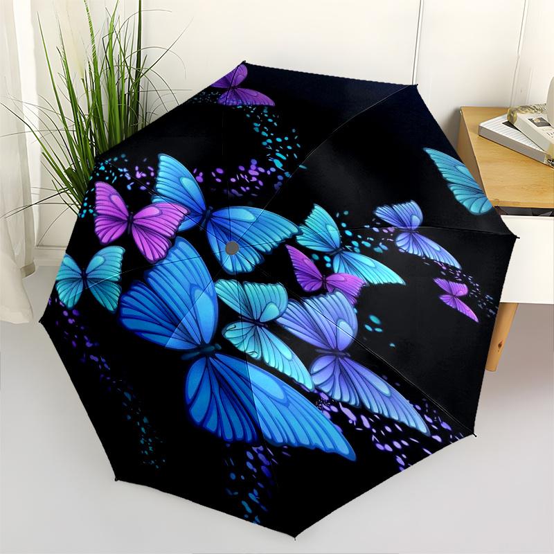 

Glow in The Dark Butterfly Wallpapers for iPhone & AndroidUmbrella, Cute Umbrella with Cute Design, Portable 3-Fold Compact Umbrella for Men & Women,