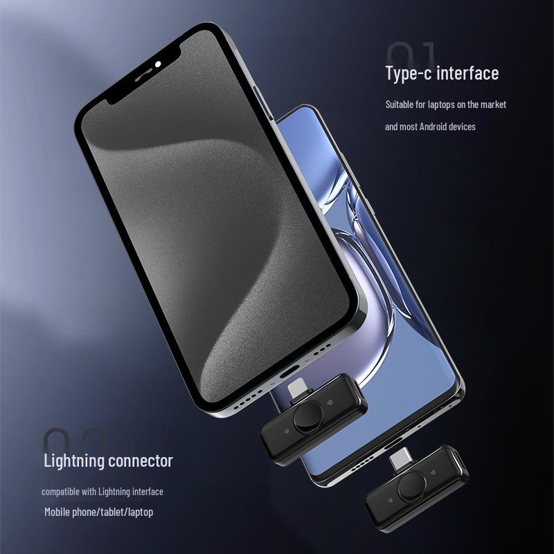 Q9 Dual Wireless Lavalier Microphone Set with Charging Case for Live Streaming, Video Recording, Noise Reduction, and Monitoring