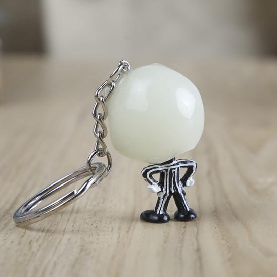 Halloween Scary Skull Luminous Keychain Key Holder Bag Hanging Pendant Gift