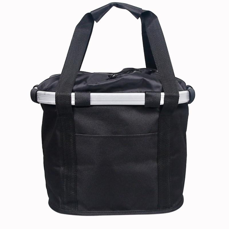 

Велосипедная передняя корзина для перевозки мелких домашних животных и собак, сумка для переноски 2 в 1, съемная трубка руля для горного велосипеда, складная, багажная сумка, нагрузка 5 кг чёрный