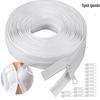 Available Nylon Zipper by the Meter, 10m & 20m Options, Black & White Pullers - Ideal for Luggage, Clothing, Bags, and Sofa Covers