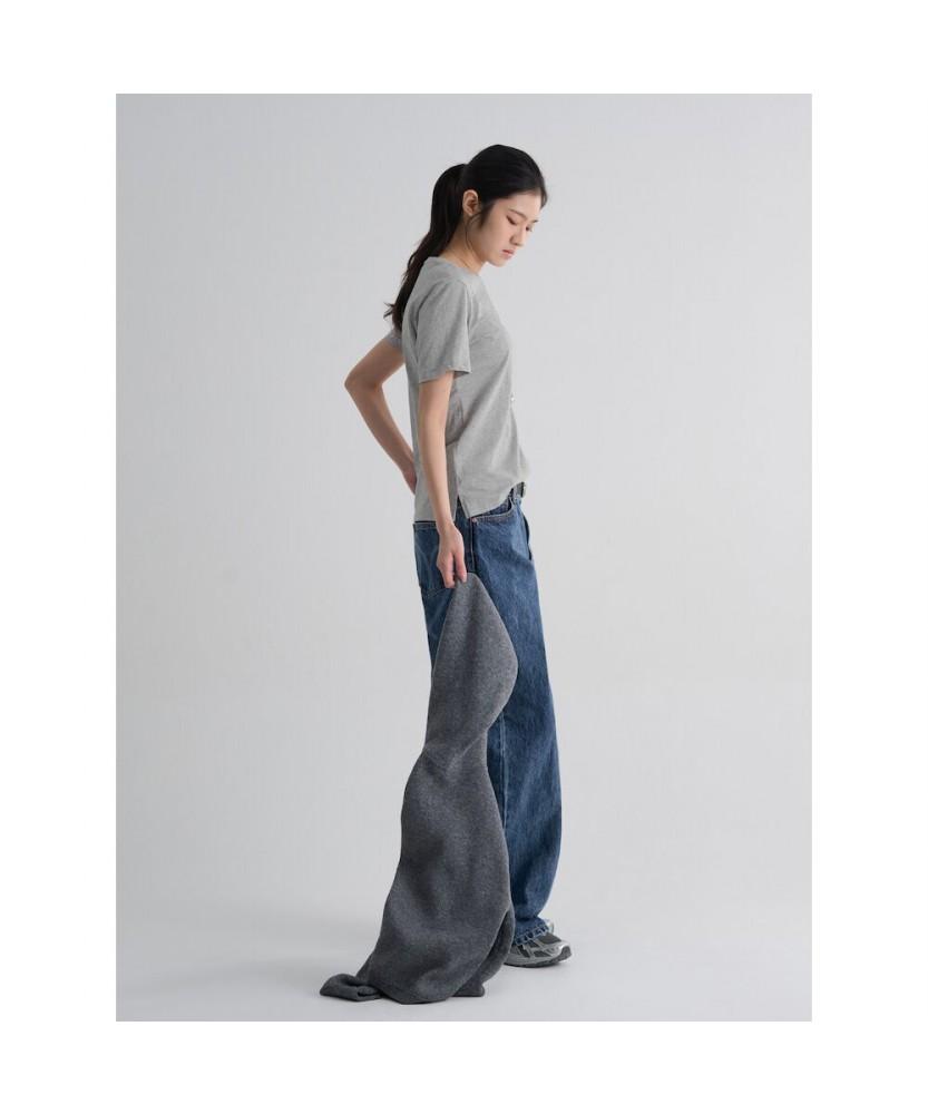 8SECONDS Basic Round Neck Short Sleeve T-Shirt Gray
