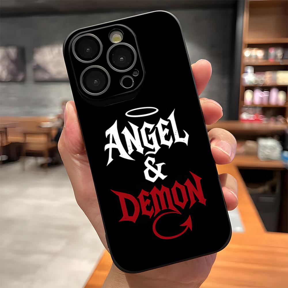 Black Angel Death Demon Phone Case For IPhone 17 Pro Max 15 Pro 16 14 Plus 12 13 Mini 11 Pro Shockproof Soft Cover