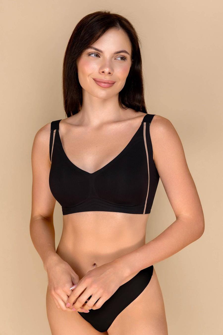 

Бюстгальтер із ущільненою чашкою Anabel Arto (91872) 90D прозорий колір чорний