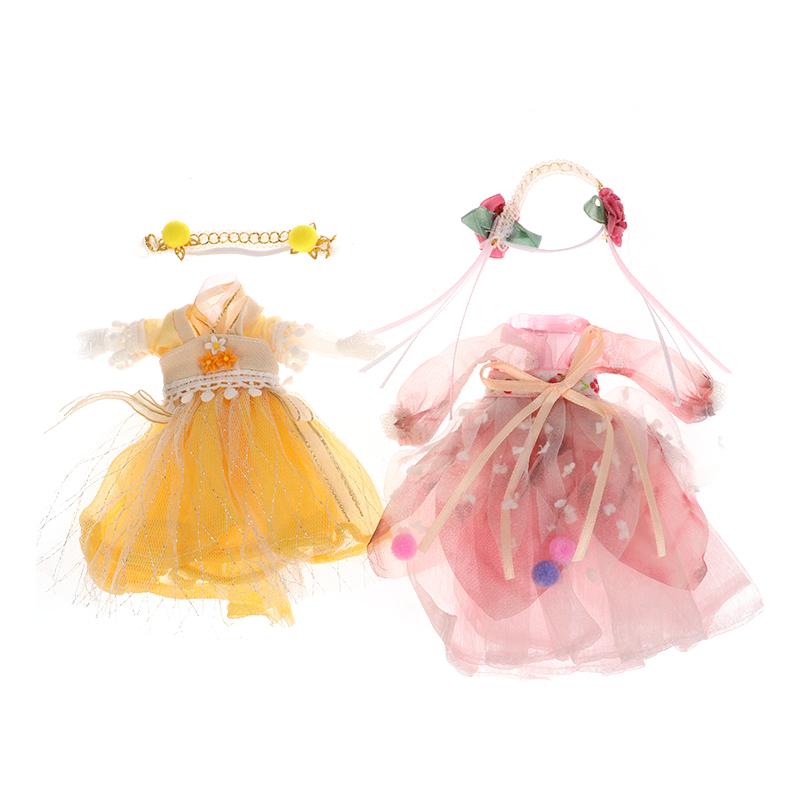 Lalka w stylu chińskim 16 cm Strój Hanfu Sukienka Lalka Starożytny kostium Szata Ubranka dla lalek Akcesoria Zabawki do przebierania Dla dziewczynek