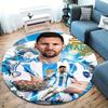 Lionel Messi Round Area Rug,Carpet Rug for Living Room Bedroom Sofa Playroom Decor,Non-slip Floor Mat