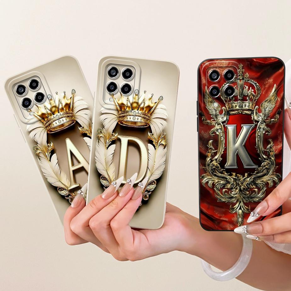 For Samsung Galaxy M33 M53 5G Case Cool Crown Letters Cover Shockproof Phone Case For Samsung M33 M 53 Galaxy M53 5G Soft Fundas